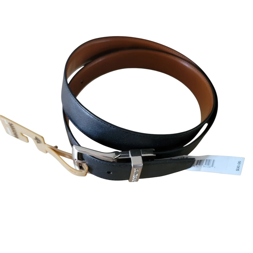 NWT Dockers Belt 38-40 Adjustable Buckle Reversable Brown Black Preppy Mens Sz L